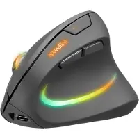 Speedlink - PIAVO PRO beleuchtete wiederaufladbare vertikale ergonomische Maus - kabellos, Gummi-Schwarz