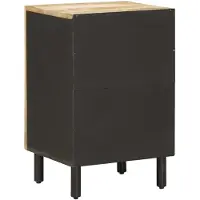 vidaXL Badezimmerschrank mit Tür Braun und Schwarz 38 x 33,5 x 58 cm