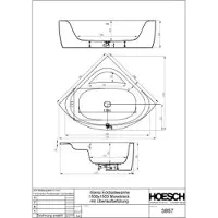Hoesch 3857.111 BW iSensi Eck 1500x1500 Monolith