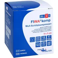 FIWA Schlitzkompressen 5x5 cm steril 12fach 25x2 St Kompressen