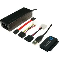 Logilink AU0006C, USB Typ-A, IDE/ATA, SATA, Schwarz, PC, 1,2 m, China