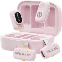 Hollyland - LARK A1 Microphones, with USB-C+ Lightning - Cloud Pink