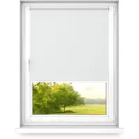 Time4blinds - Verdunklungsrollo ohne Bohren - Arktisch Weiß - Rechts, 1100x1400mm
