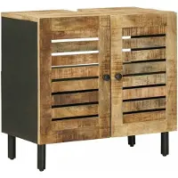 vidaXL Badezimmerschrank-Set 2 Stk. Natur 62 x 33 x 58 cm