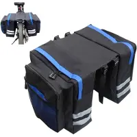 Markenlos Fahrradtasche 30 l - wasserdicht, doppelte Fahrradtasche, blau