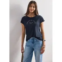 Street One Shirttop Sommershirt mit Wording Artwork