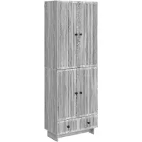 Syfax Schrankset 2 pcs Grau Sonoma 66 x 34,5 x 95 cm Holzwerkstoff