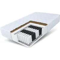 FDM Matratze 180x200 cm NATURAL MAX 7 Zonen H3 H4 Taschenfederkern Kokos Höhe ca. 24 cm mit waschbarem Premium Bezug