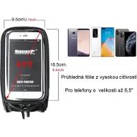 Rhinowalk Fahrradtasche, RK18335 für Oberrahmen schwarz