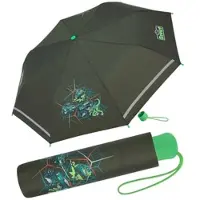 Scout Kinder-Taschenschirm mit reflektierenden Streifen Regenschirm Dino Hunter | Gr.: onesize