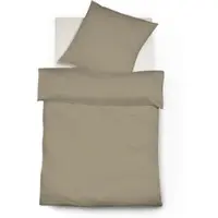 Fleuresse Uni Interlock Jersey Bettwäsche Colours Kissenbezug einzeln 40x80 cm | taupe - braun