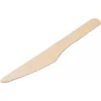 Merkloos Klika - Messer | Holz | 165 mm | Natürlich | Tasche mit 200 Teilen