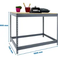 Simon Rack Werkbank SIMONWORK BASIC 1 grau 180,0 x 75,0 x 90,0 cm