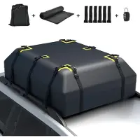 Famanu Dakkoffer 600 Liter, wasserdicht, mit Zahlenschloss, Antirutschmatte und Tragetasche – Schwarz