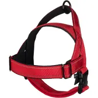 Famanu Hundegeschirr - Verstellbar - Für kleine, mittelgroße und große Hunde - Reflektierend - Rotes Modell - S