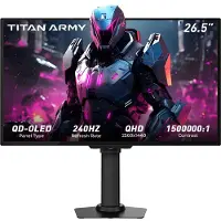 TITAN ARMY G2785S: 26.5" QD-OLED Gaming Monitor, 2560x1440, 240Hz, 0.03ms GTG, 1.5M:1 Kontrast, HDR10, 99% DCI-P3