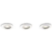 Philips myLiving Einbauspot 592733116, Einbaustrahler, GU10, 3 Glühbirne(n), LED, 2700 K, Weiß