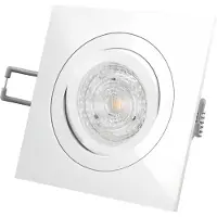 SSC-LUXon QF-2 LED-Einbaustrahler Einbauleuchte weiß schwenkbar, 4,9W DIMMBAR neutral weiß, 230V GU10, PHILIPS MASTER LEDspot MV