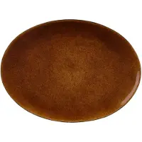 Bitz Teller Oval Black Amber 45x34 cm