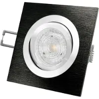 SSC-LUXon QF-2 LED-Einbauleuchte Spot Alu schwarz schwenkbar, 4,9W neutralweiß DIMMBAR, GU10 230V MASTER LEDspot MV