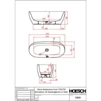 Hoesch 3989.112 BW iSensi Oval 1700x750 Monolith