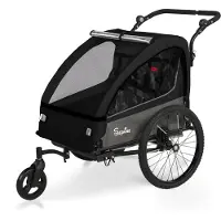Sepnine BT920 Kinder-Fahrradanhänger – 2 Kinder, Faltbar - Schwarz