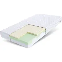FDM Matratze 90x200 cm BITONTO 7 Zonen H2 H3 Kaltschaum Latex HR-Schaum Höhe ca. 15 cm mit waschbarem Bezug Premium Jersey