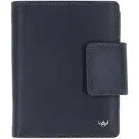 Golden Head Leder Geldbörse Polo RFID Protect Kombischeintasche mit Riegel 2300 Marineblau dunkelblau