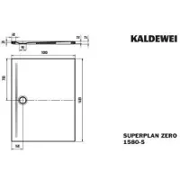 Kaldewei 358047980671 DW SUPERPLAN ZERO Mod.1580-5, 1000 x