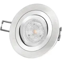 SSC-LUXon RF-2 Aluminium LED-Einbauleuchte Strahler rund, 4,9W SMD LED warm weiß DIMMBAR, GU10 230V PHILIPS MASTER LEDspot MV