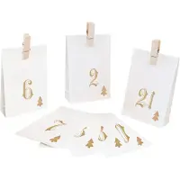 Ingo Steyer GmbH & Co. KG pajoma Adventskalender zum Befüllen | 24 Papiertüten Geschenktüten, Weihnachten