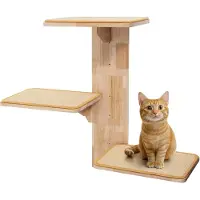Famanu Katzenbaum mit abnehmbaren Plattformen - modernes Krabmöbel mit natürlicher Ausstrahlung