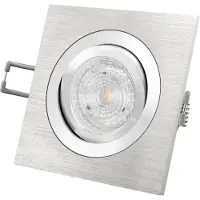 SSC-LUXon QF-2 Alu LED-Einbaustrahler schwenkbar, 4,9W LED neutral weiß DIMMBAR, GU10 230V MASTER LEDspot MV von PHILIPS