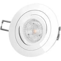 SSC-LUXon RF-2 LED-Einbaustrahler Einbauspot schwenkbar weiß rund, 4,9W warmweiß DIMMBAR, GU10 230V MASTER LEDspot MV von PHILIPS