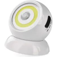 Emos LED Nachtlicht mit Sensor, Kaltweiß, batteriebetrieben (3x AAA), magnetische Halterung , 3 Modi, 15m Reichweite, 30s Leuchtdauer - Weiß, P3324