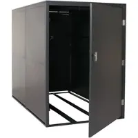 Proregal 2er-Fahrradgarage | HxBxT 160x113x209cm | abschließbar Metall | Anthrazit | Gerätehaus Fahrradbox mit Ablage