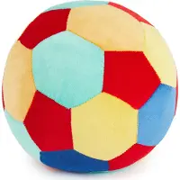 KG Bieco Bieco Softball Baby Rassel | Ø 25 cm | Stoffball Baby mit Rassel | Plüschball | Greifball für Babys | Rasselball zum Greifen | Baby Ball | Knautschball | Regenbogenball Rassel Baby | Spielball Baby