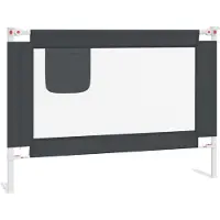 Syfax Kleinkind-Bettschutzgitter Dunkelgrau 90x25 cm Stoff