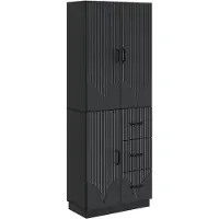 Syfax Schrankset 2 pcs Schwarz Holzwerkstoff