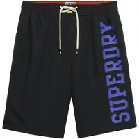 Superdry für Herren. M3010268A Bademode Logo 19 schwarz (XL), Strandbekleidung, Recyceltes Polyester