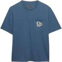 Superdry für Herren. M1012381A Merchant Grafik-Taschen-T-Shirt blau (XL), Lässig, Baumwolle, Kurzarm