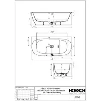 Hoesch 3891.111 BW iSensi Eck 1900x900 Monolith re.