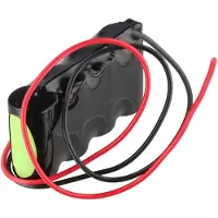 AccuCell 4,8 Volt 750mAh Akku für Notbeleuchtung, Zellengröße 2/3AA, 60x15x30mm, mit 30cm Kabel, ohne Stecker
