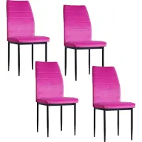 HTI Esszimmerstuhl Madison Samt Pink 4er-Set
