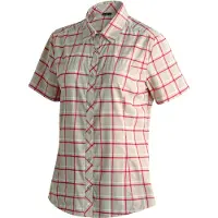 Maier Sports Kendra Short Sleeve Women brown check (M20413) 48