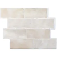 vidaXL U-Bahn-Fliese 50 pcs Beige Marmor 29 x 21 cm
