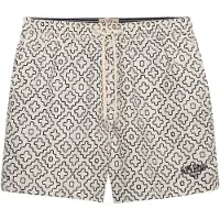 Superdry für Herren. M3010262A Premium Printed 15 Badeanzug off-white (XL), Weiß, Strandbekleidung, Recyceltes Polyester