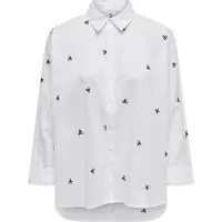ONLY Hemd 15283743 Weiß Box Fit