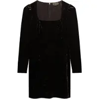 Superdry für Damen. W8011984A Braunes Samtkleid (M), Lässig, Party, Klassisch, Polyester, Langarm