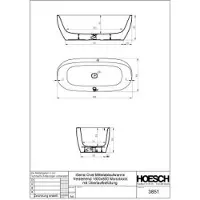 Hoesch 3893.111 BW iSensi Oval 1800x800 Monolith